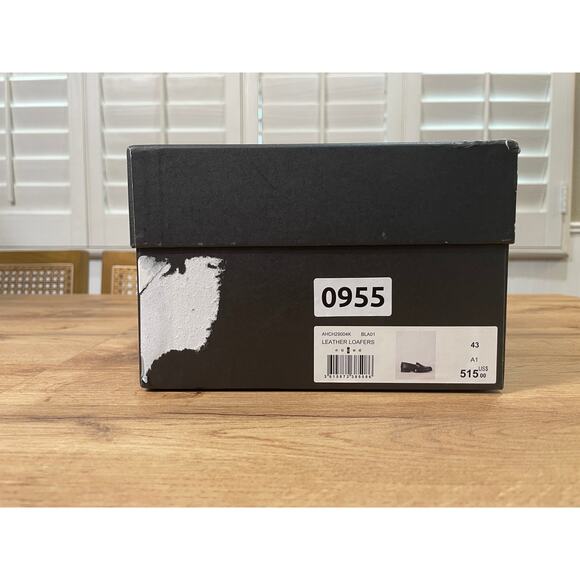 The Kooples Men's Black Leather Loafers Size 9.5 US 43 FR NIB Lizard Texture - Picture 12 of 13